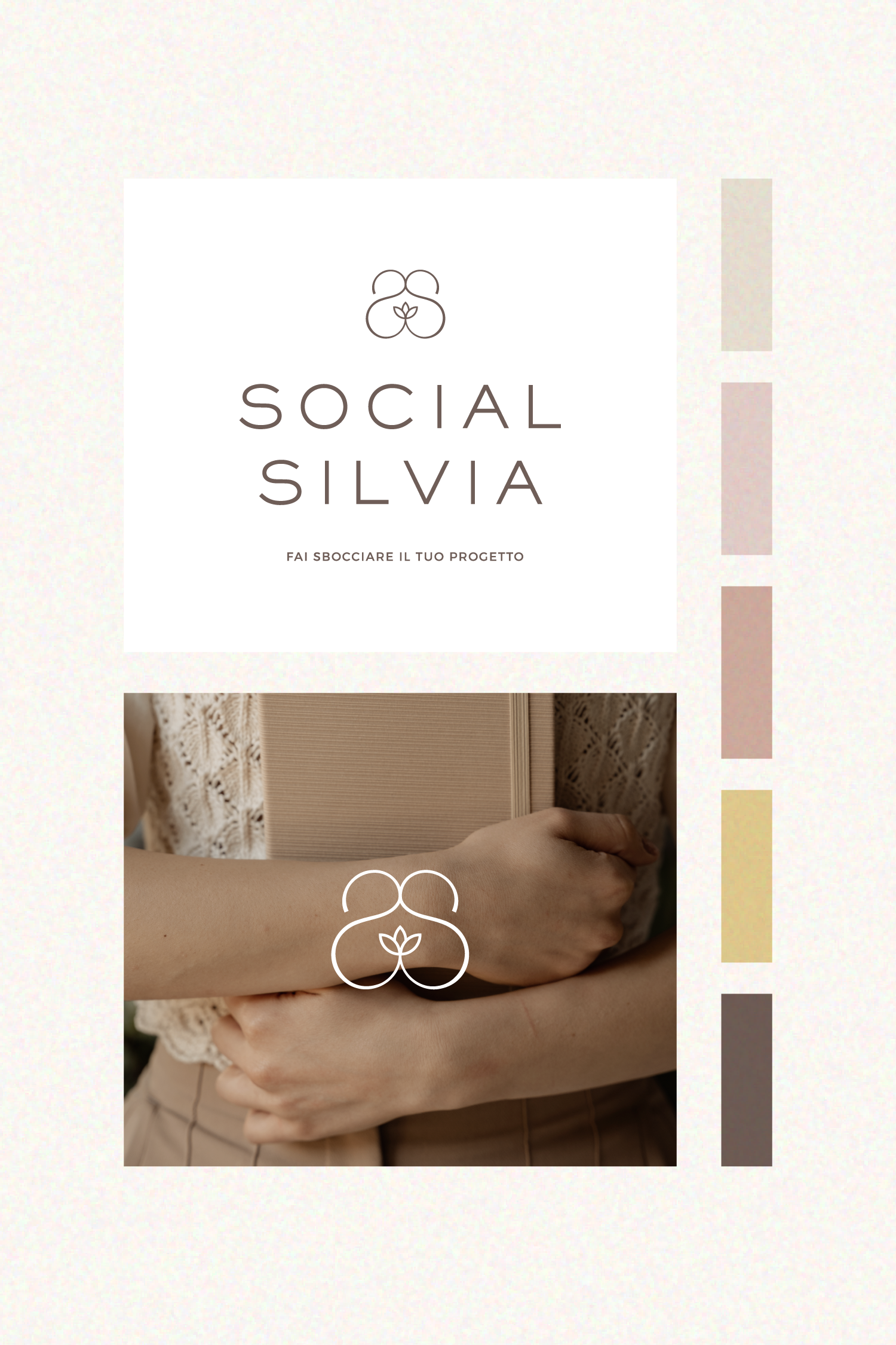Logo social media manager e palette Social Silvia